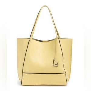 BOTKIER SoHo Bite Size Leather Tote Bag in Lemon Yellow - New With Tags